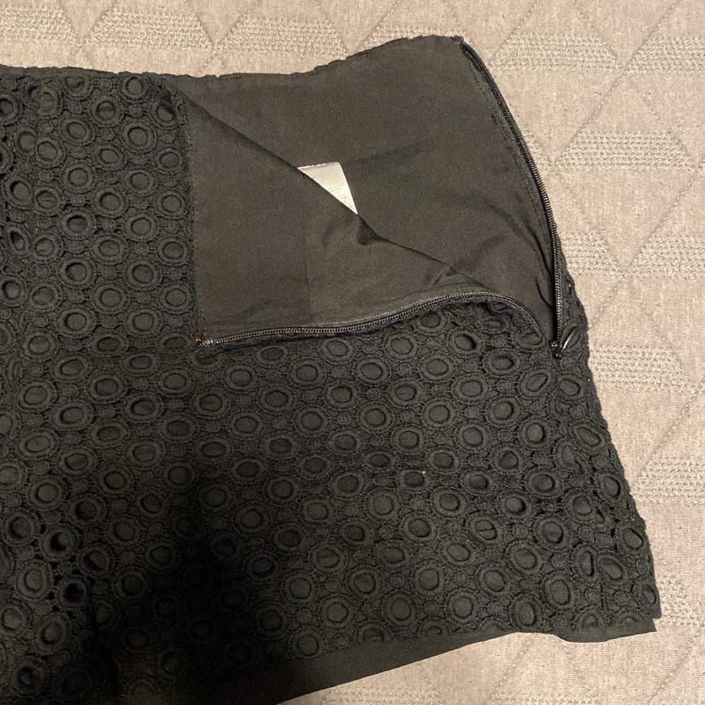 Black Banana Republic Shorts with Circle-Pattern Fabric Overlay